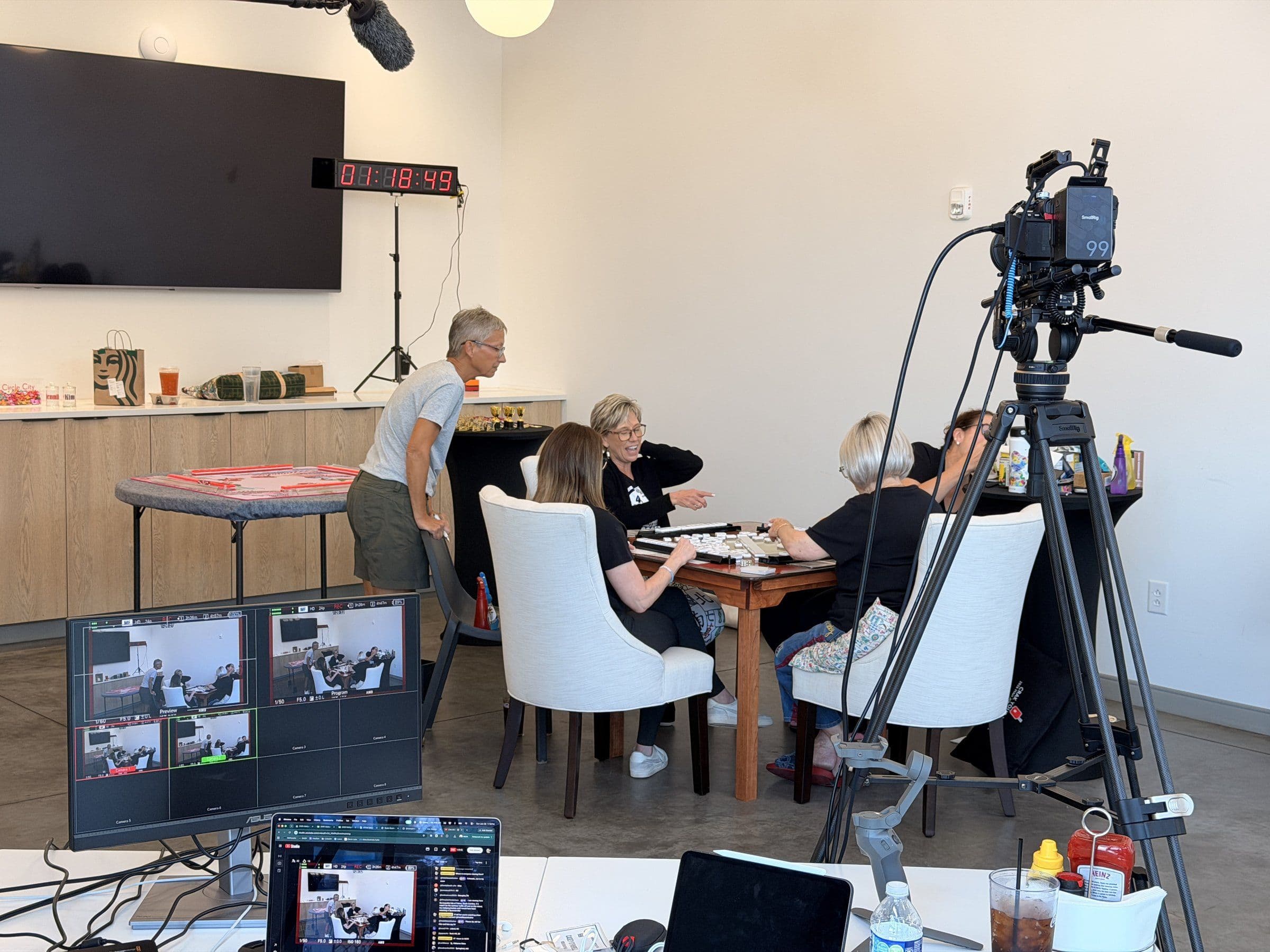 The Boda Studios crew monitoring a live multi-cam shoot